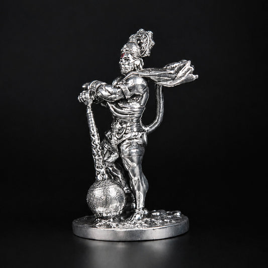 Bahubali Hanuman Silver Plated Idol