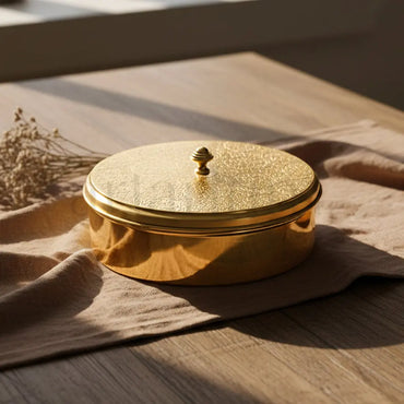 Brass Spice Box with Spoon