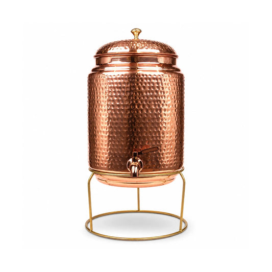 Hammered Copper Water Dispenser