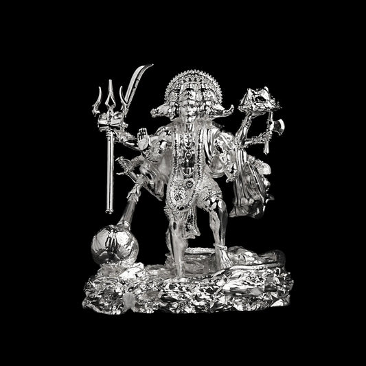 Standing Panchmukhi Hanuman Silver Platedย