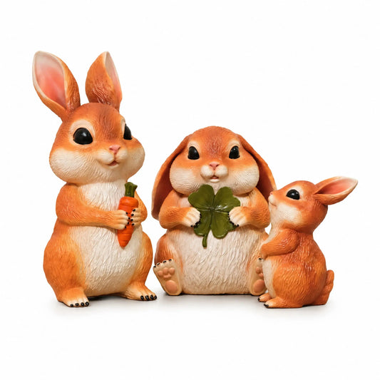 Cute Bunny Family Showpiece