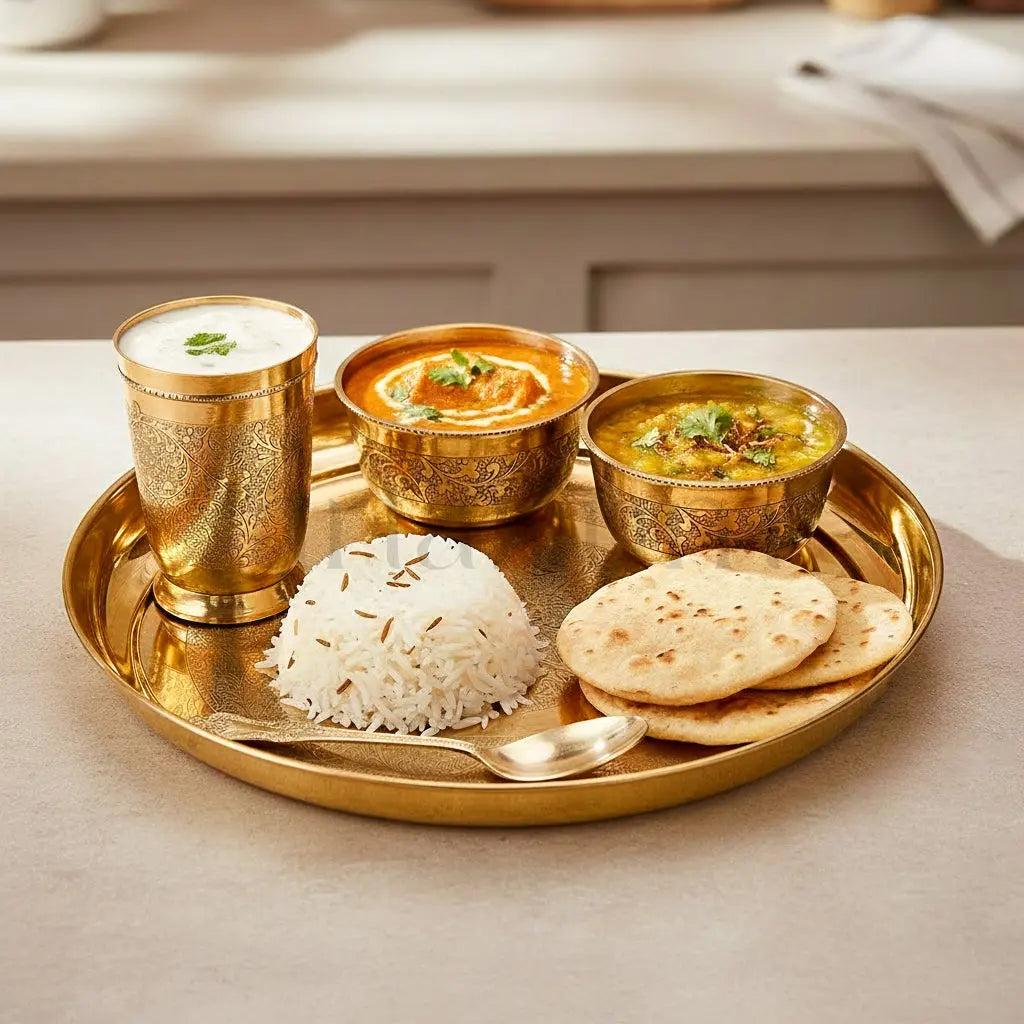 Brass Thali- Set of 5