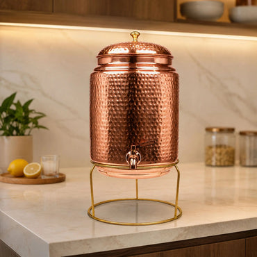Hammered Copper Water Dispenser