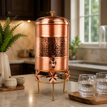 Semi-Hammered Copper Water Dispenser