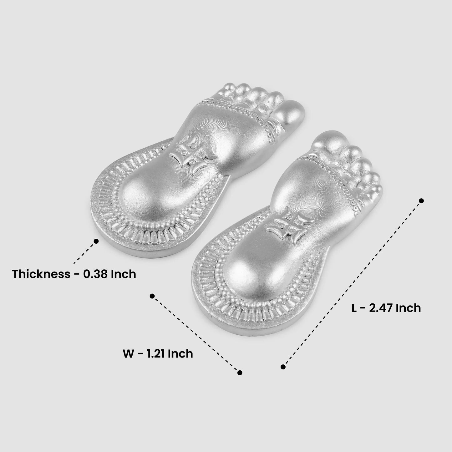 Laxmi Charan Paduka 999 Silver Artarium