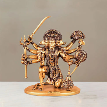 Sitting Panchmukhi Lord Hanuman Car Dashboard Idol