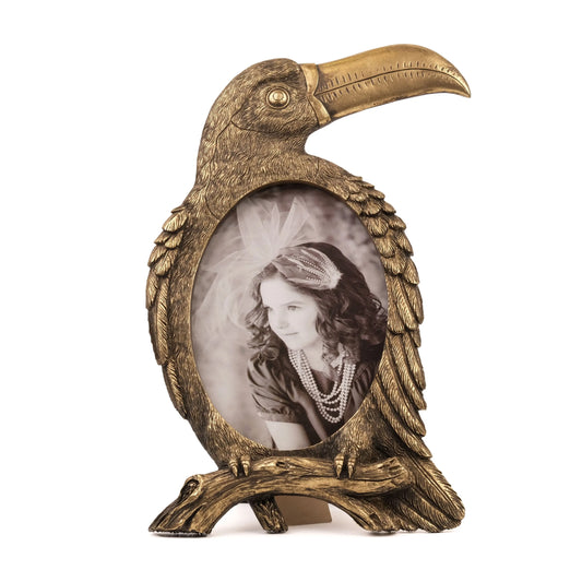 Golden Toucan - Antique Bird Frame