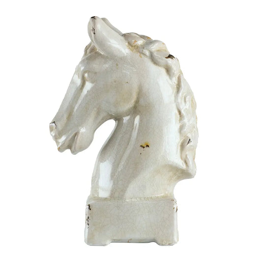 White Knight - Ceramic Horse Statue