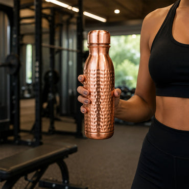 Ayurveda-Inspired Hammered Copper Bottle Artarium