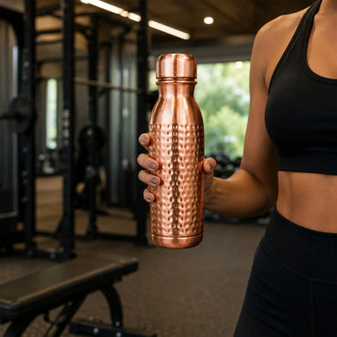 Ayurveda-Inspired Hammered Copper Bottle