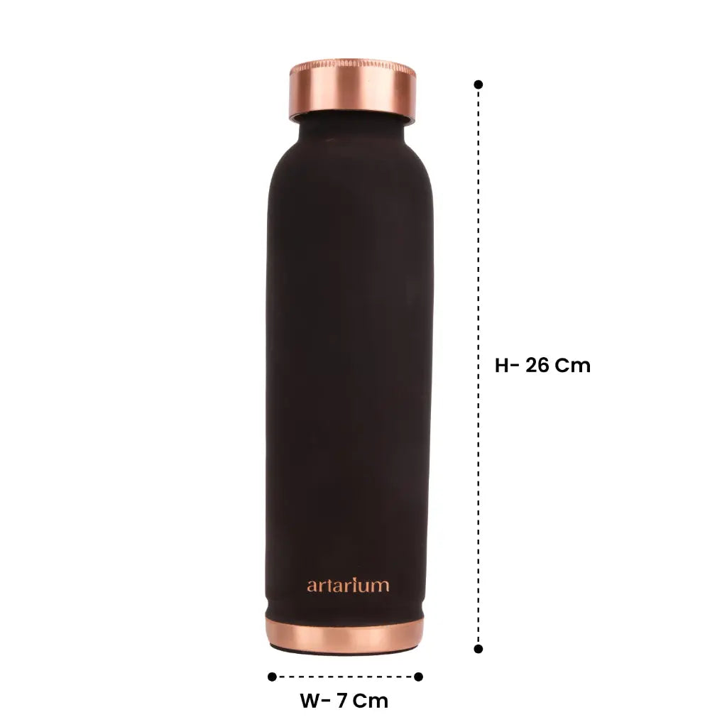 Eco-Friendly Copper Bottle with Straw & Cleaning Brush Artarium