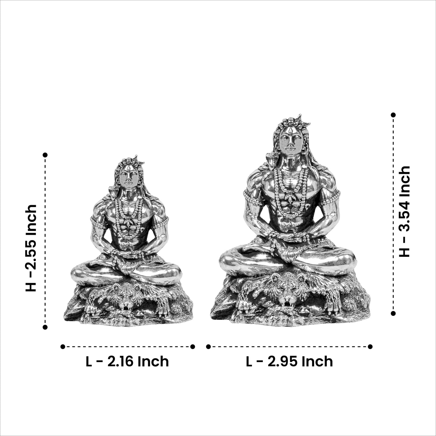 Adiyogi Shiva Statue 999 pure silver (15–25 gm)