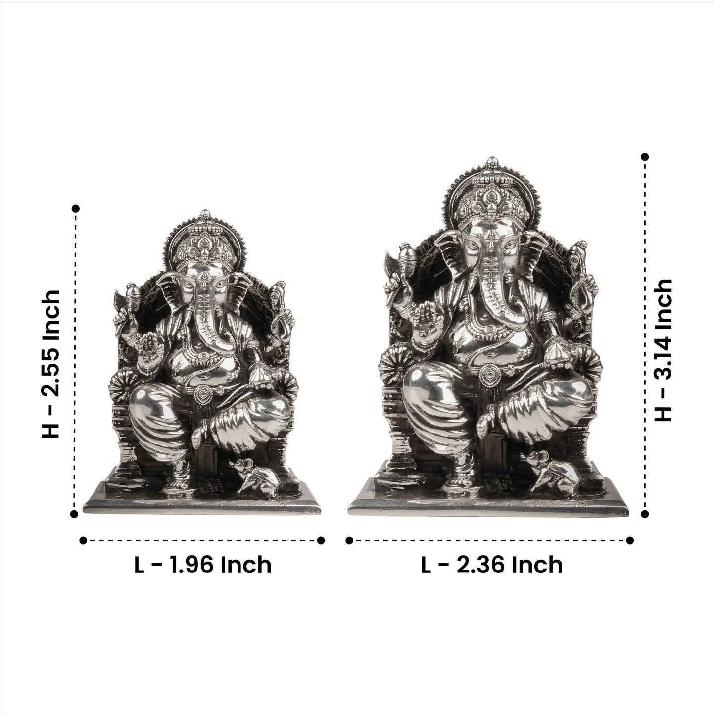Lalitasana Ganesha Idol 15 - 21 Gm 999 Silver