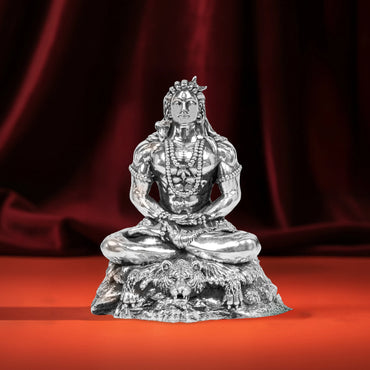 Adiyogi Shiva Statue 40 - 45 gm 999 Silver