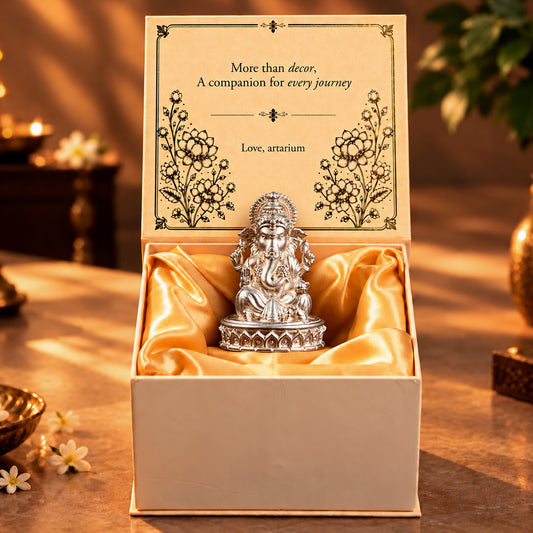 Lord Ganesha Pure Silver Idol (Hollow) with Premium Packaging