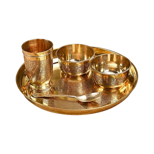 Brass Thali- Set of 5