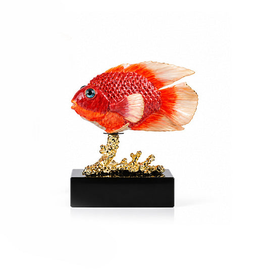 Saffron Crystal & Alloy Goldfish