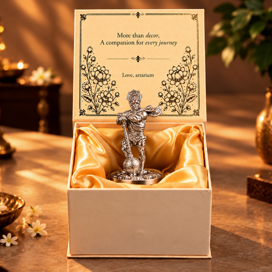 Bahubali Hanuman Silver Plated Idol with Premium Packaging