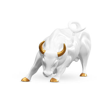 Abstract Art Charging Bull Figurine