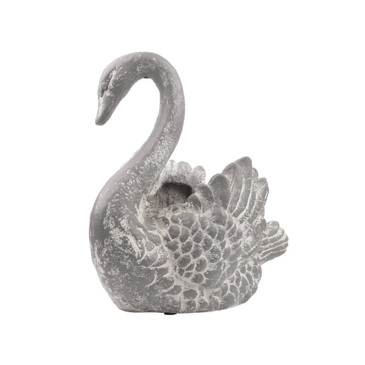Enchanting Grace - Cement Swan Planter