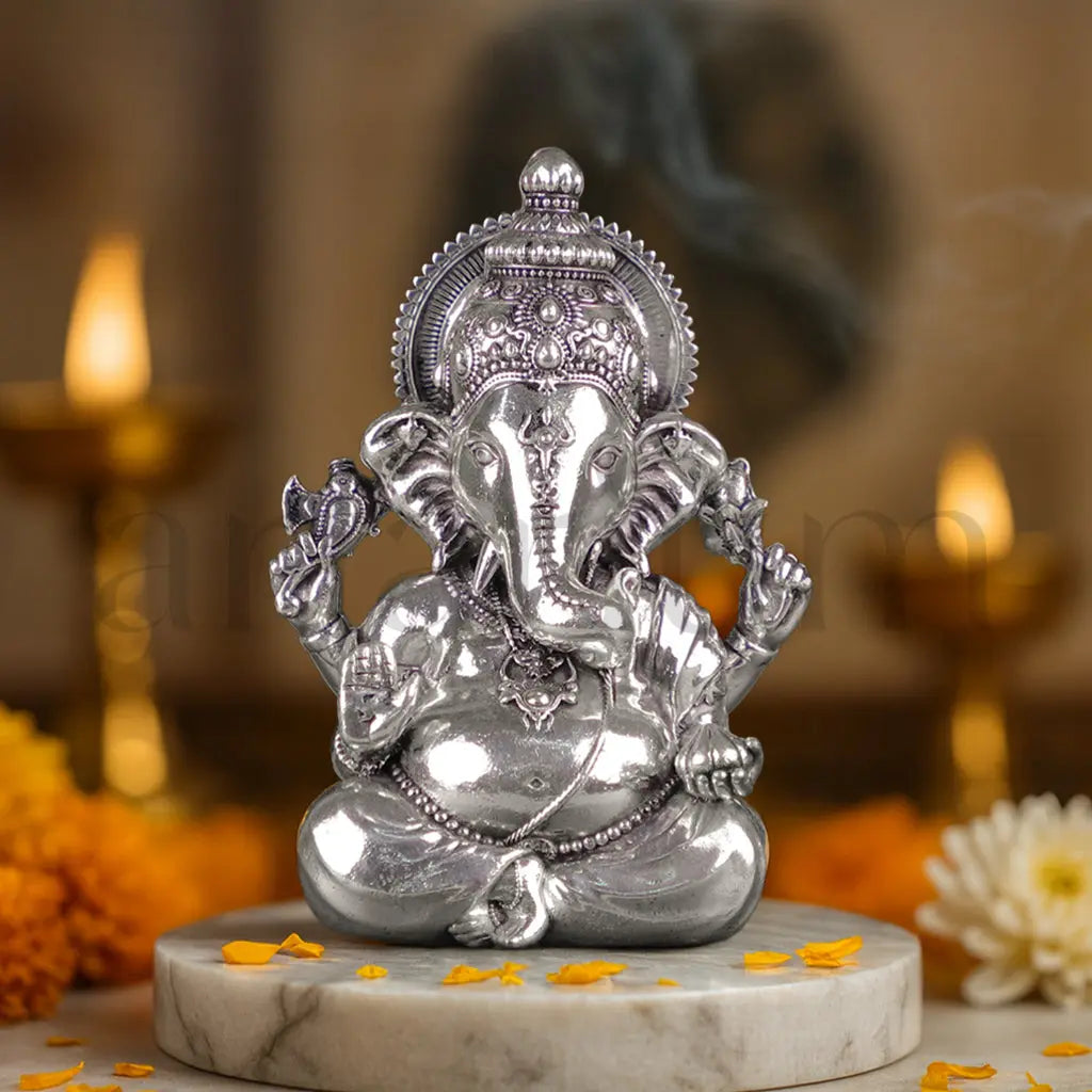 Brass Vighnaharta Ganesha Idol