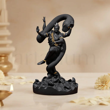 Mystical Shiva Black With Golden Ornaments