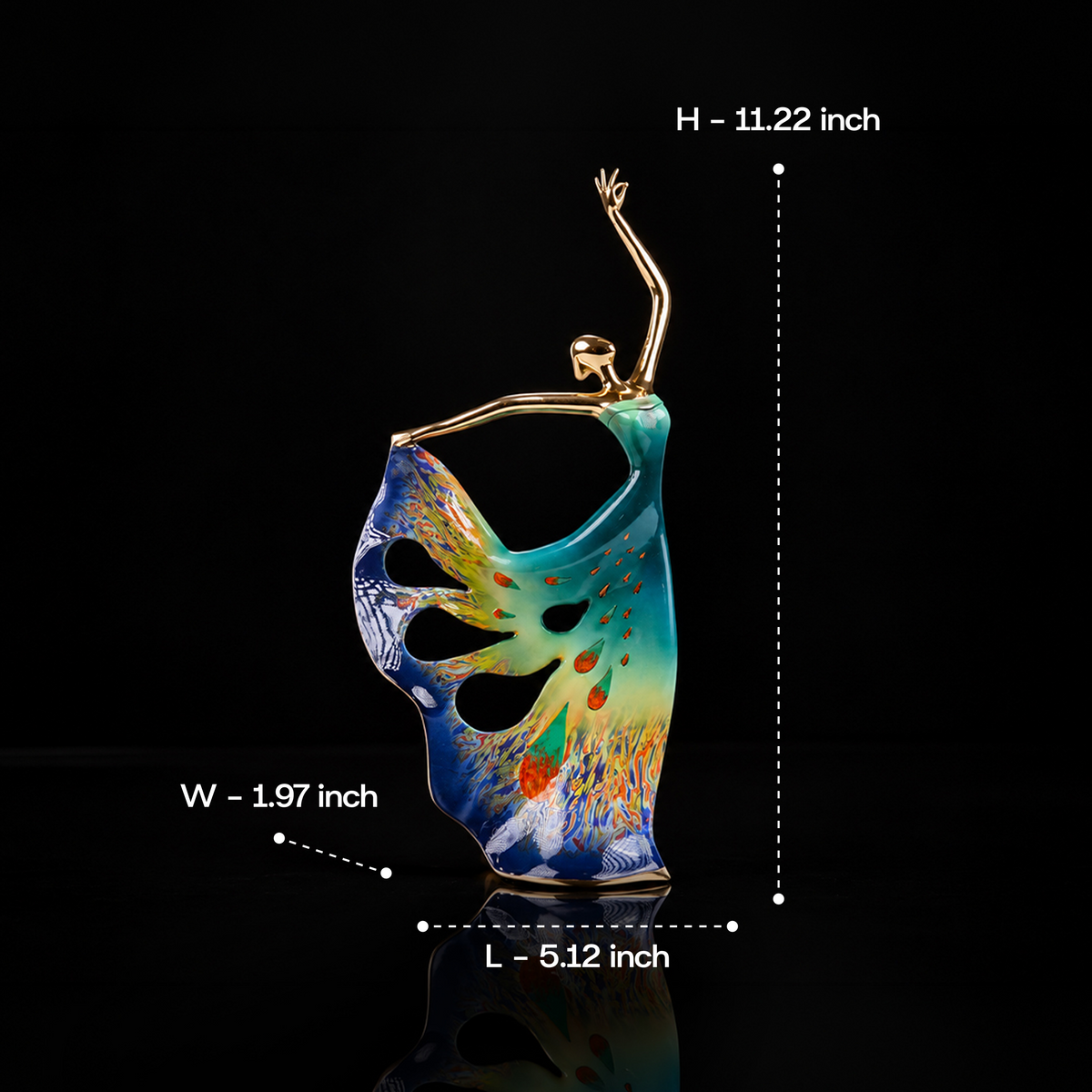Handcrafted Brass Dancing Girl Sculpture