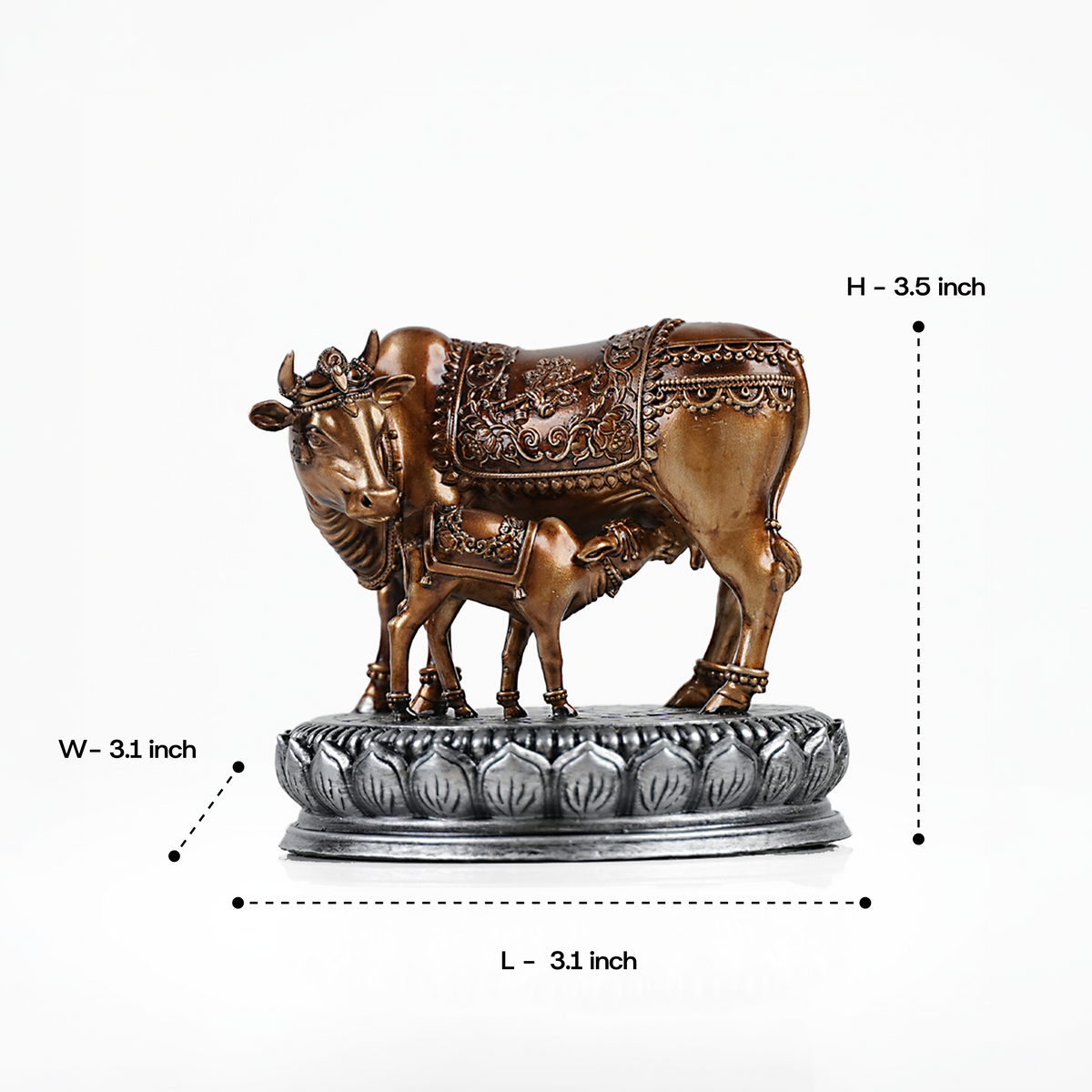 Kamdhenu Cow Car Dashboard Idol
