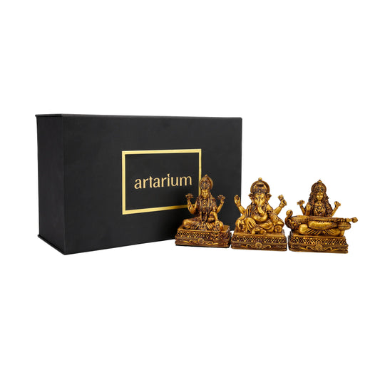 Shree Lakshmi Saraswati Ganesha Murti with Gift Box