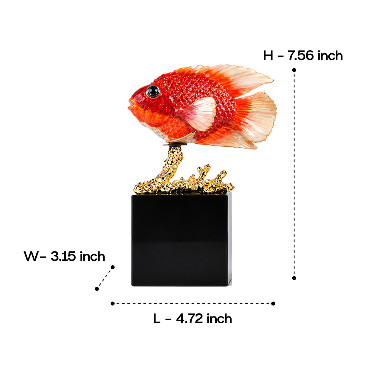 Saffron Crystal & Alloy Goldfish