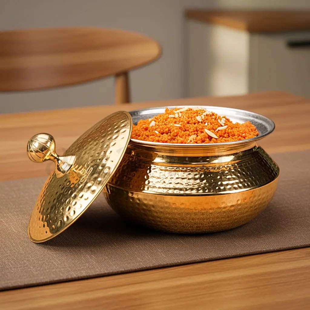 Brass Degchi/Patili with Lid