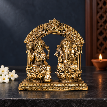 Brass Laxmi Ganesh Idol