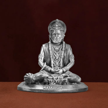Meditating Hanumanji 999 Silver theartarium