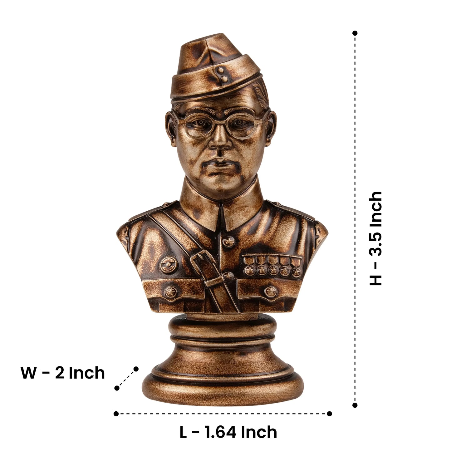 Subhas Chandra Bose Car Dashboard Idol