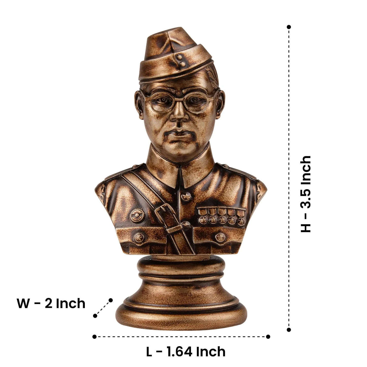 Subhas Chandra Bose Car Dashboard Idol