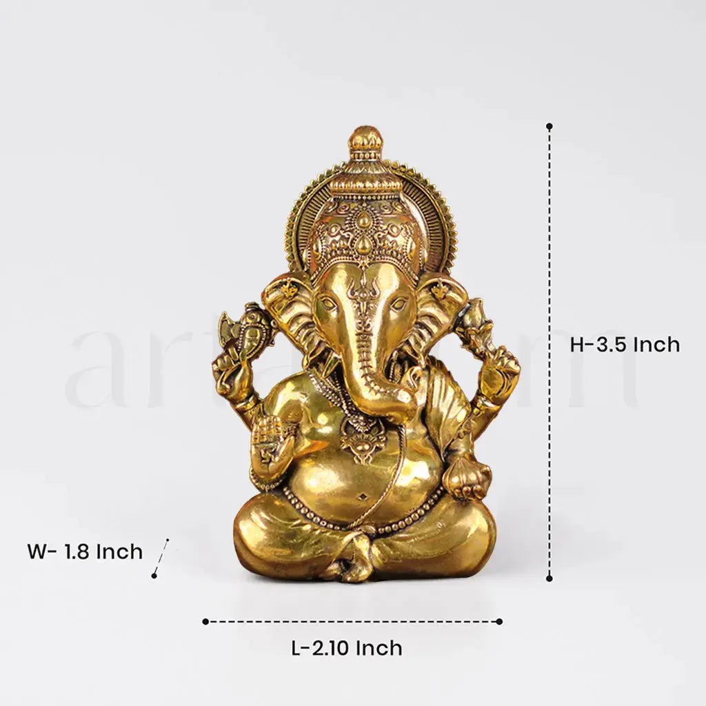 Brass Vighnaharta Ganesha Idol