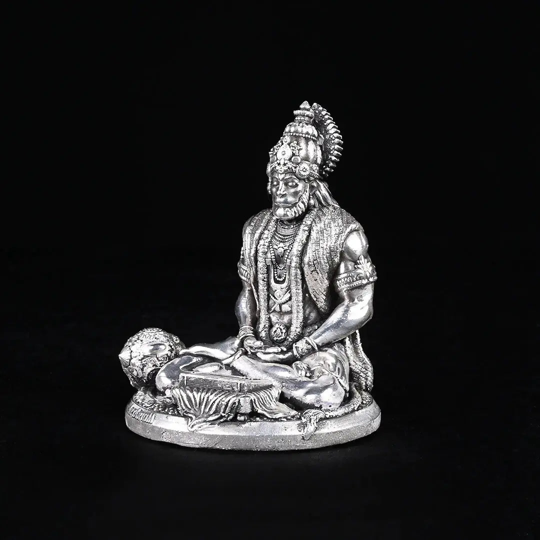 Meditating Lord Hanuman 2.0 Pure Silver theartarium