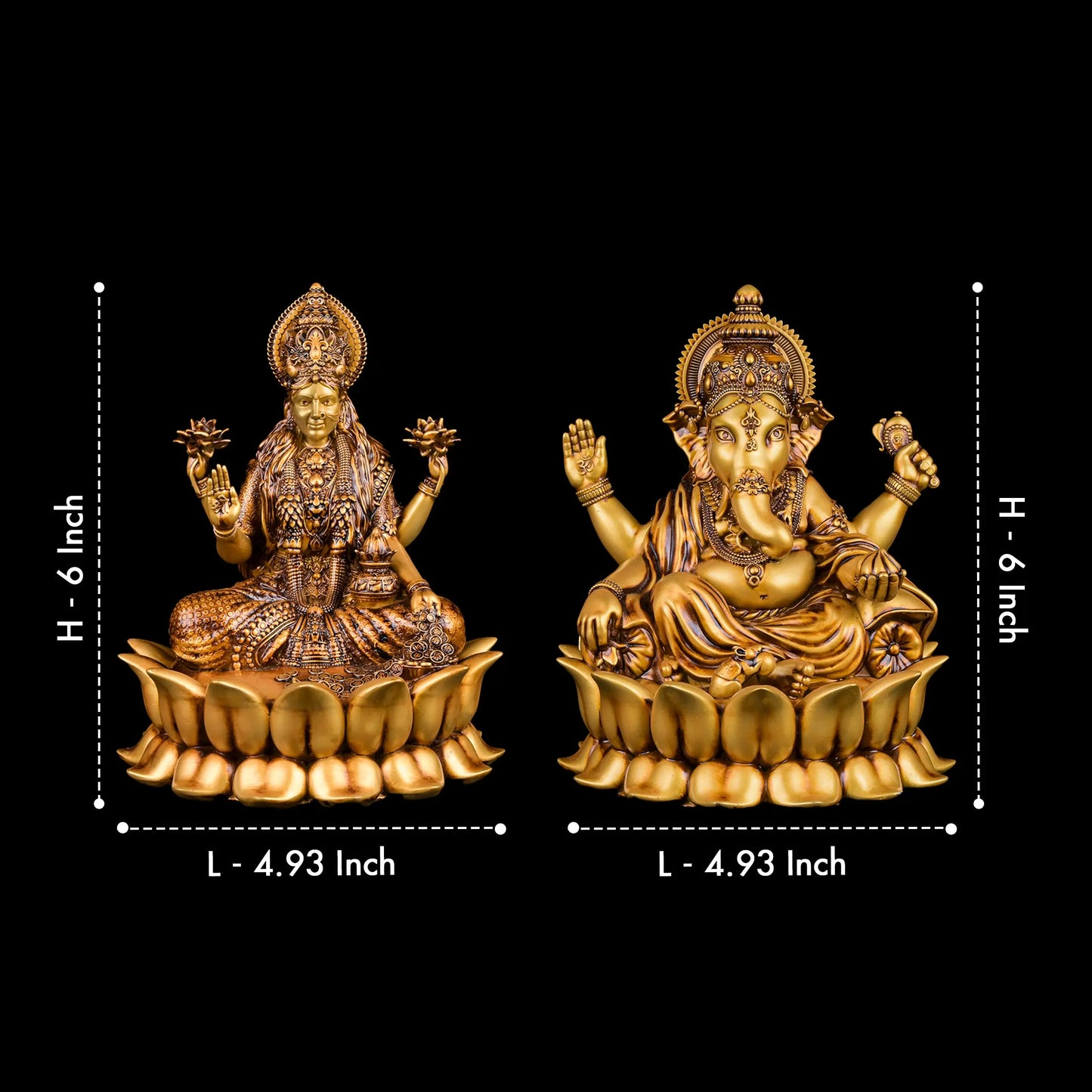 Dhanlaxmi Ganpati Bappa Murti (Lotus)