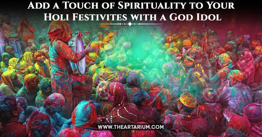 Celebrating Holi Festivities with a Beautiful God Idol