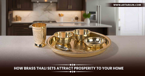  Brass Thali Sets Attract Prosperity
