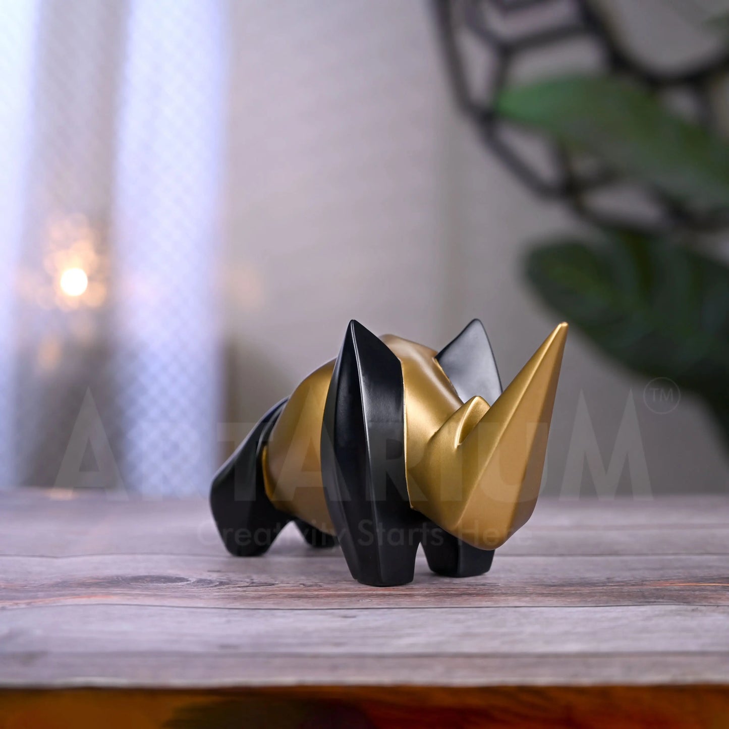 Abstract Art Rhino Figurine theartarium