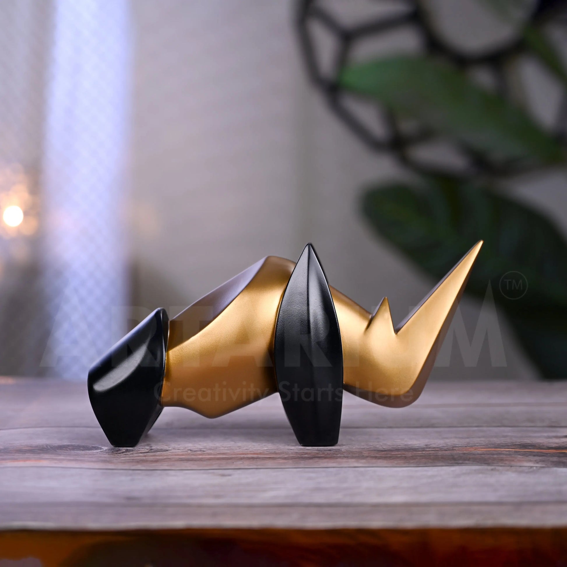 Abstract Art Rhino Figurine theartarium