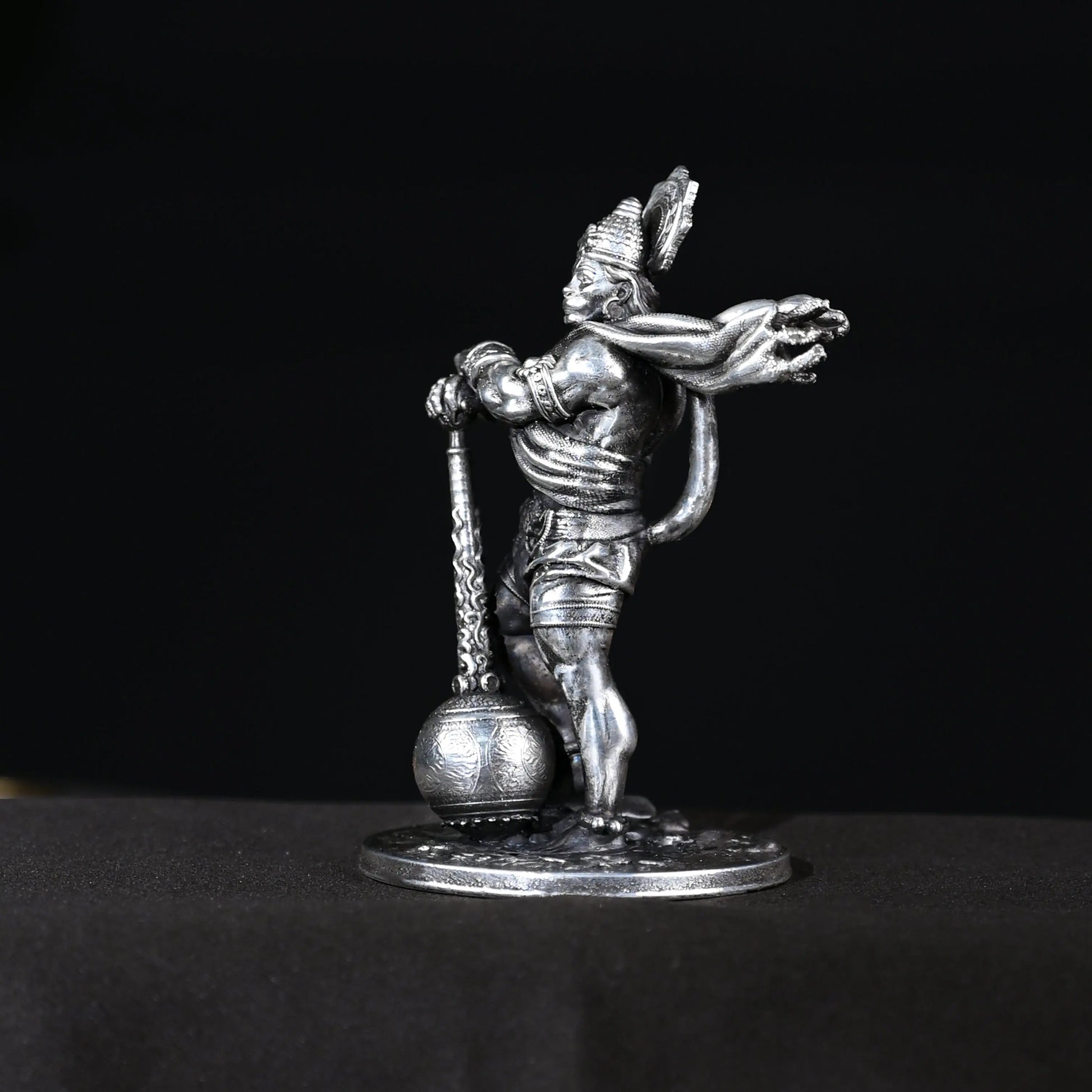 25gms  Pure Silver Bahubali Hanuman Car Dashboard theartarium