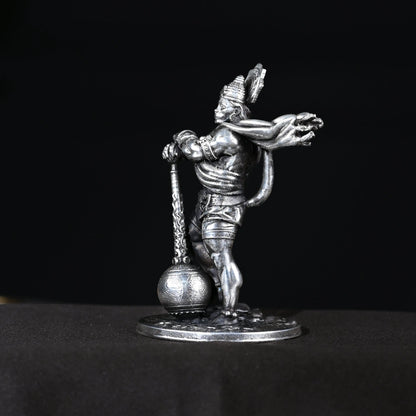 25gms  Pure Silver Bahubali Hanuman Car Dashboard theartarium