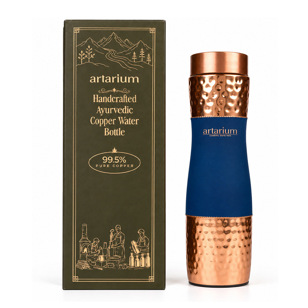 Hammered Copper Bottle with premium packaging 