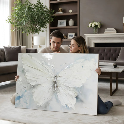 Wings in White - Wall Painting