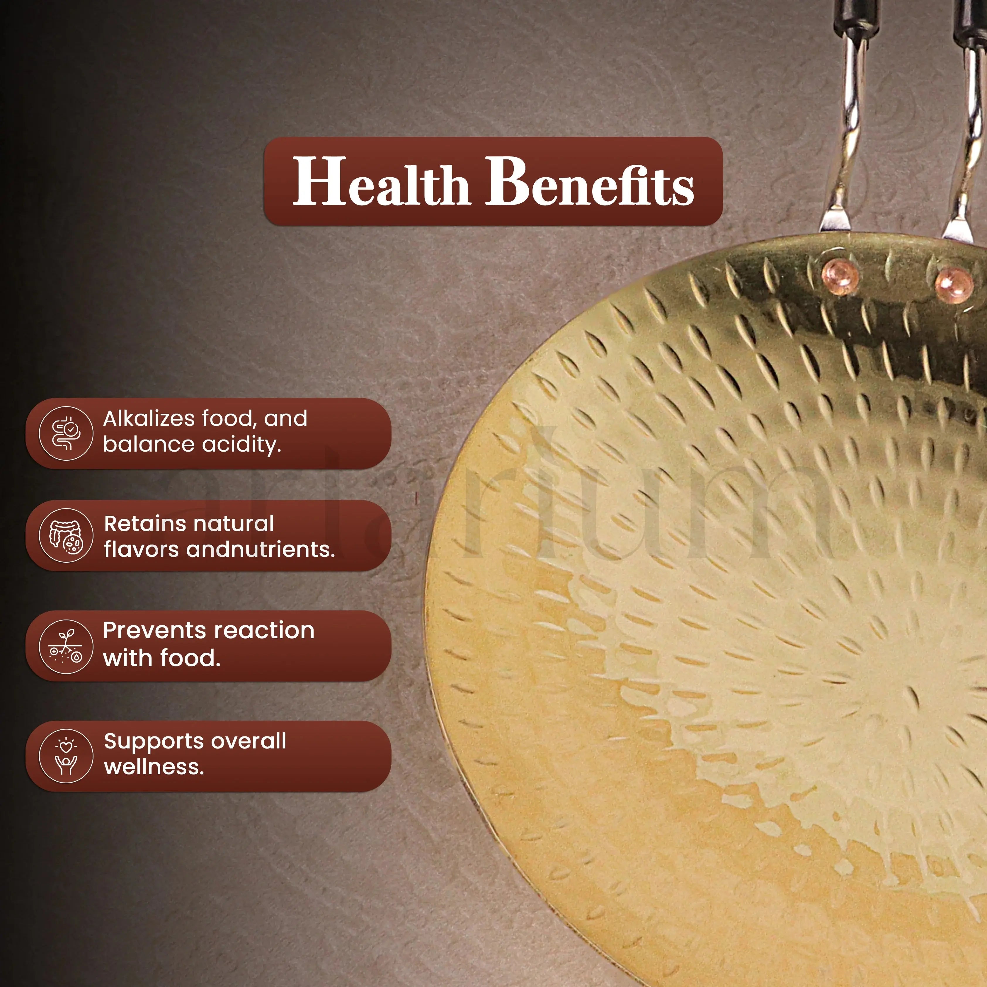 Hammered Brass Tawa for Roti theartarium