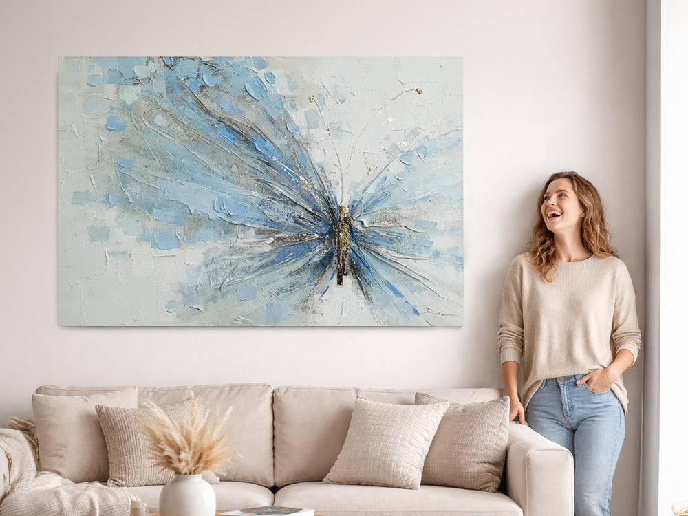 Wings in Blue Wall art Painting