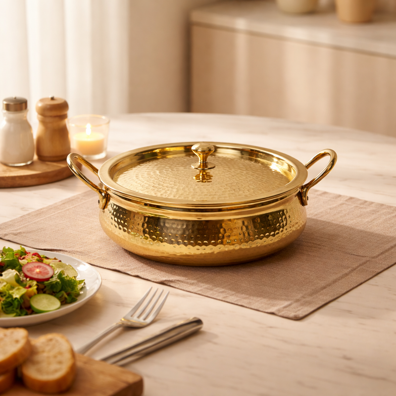 The Brass Handi with Lid
