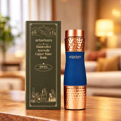 Hammered Copper Bottle with premium packaging 